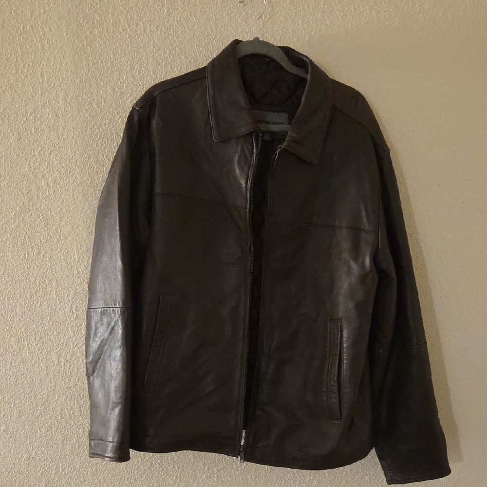 Johnston & Murphy Dark Brown Leather Jacket